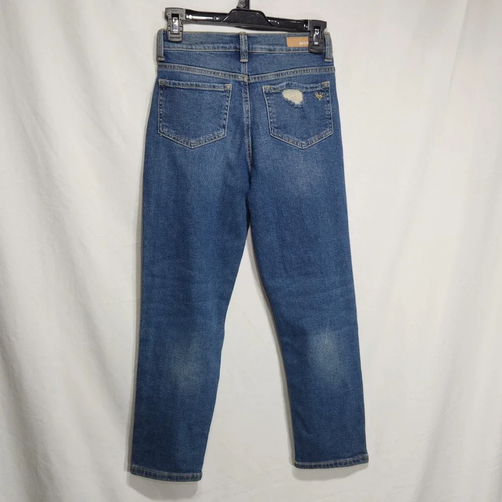 Justice Girls Mini Mom Ripped Denim Jeans Size‎ 14 NWT